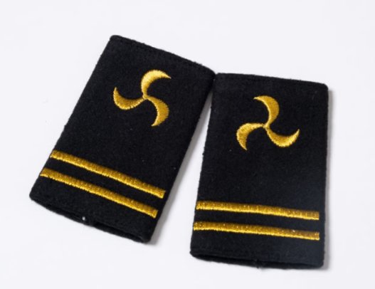 Gold second engineer epaulettes - Marina Yacht Wear