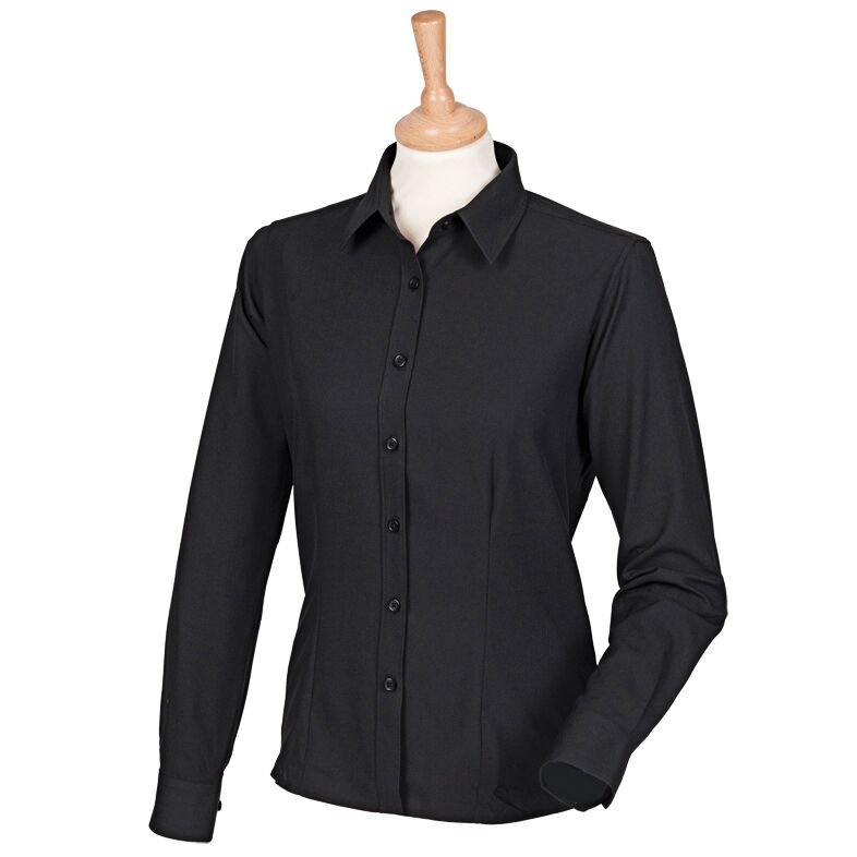 Ladies Long Sleeve Stretch Dress Shirt - Marina Yacht Wear