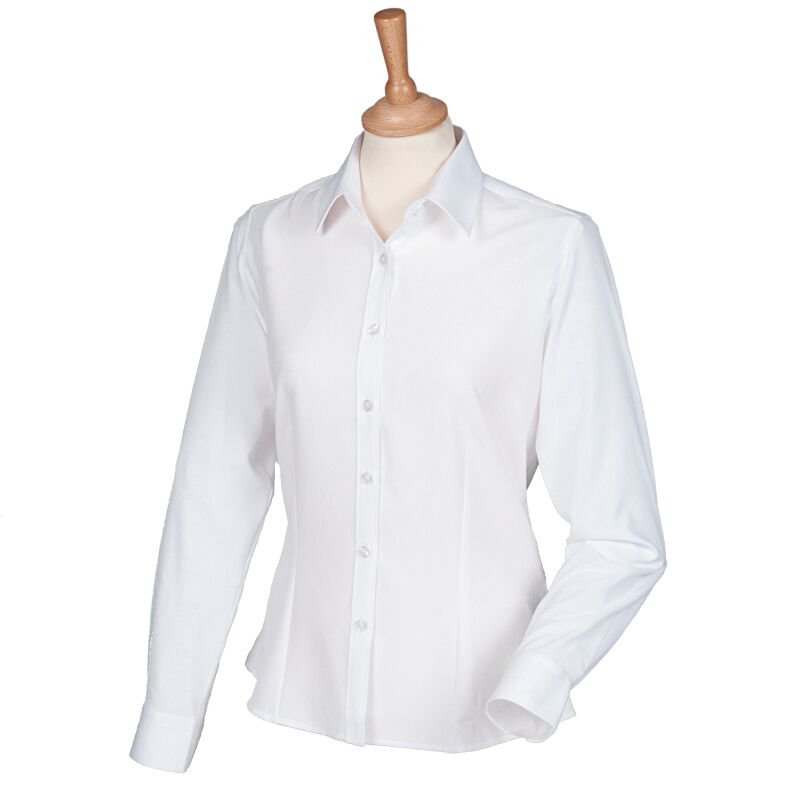 Ladies Long Sleeve Stretch Dress Shirt - Marina Yacht Wear