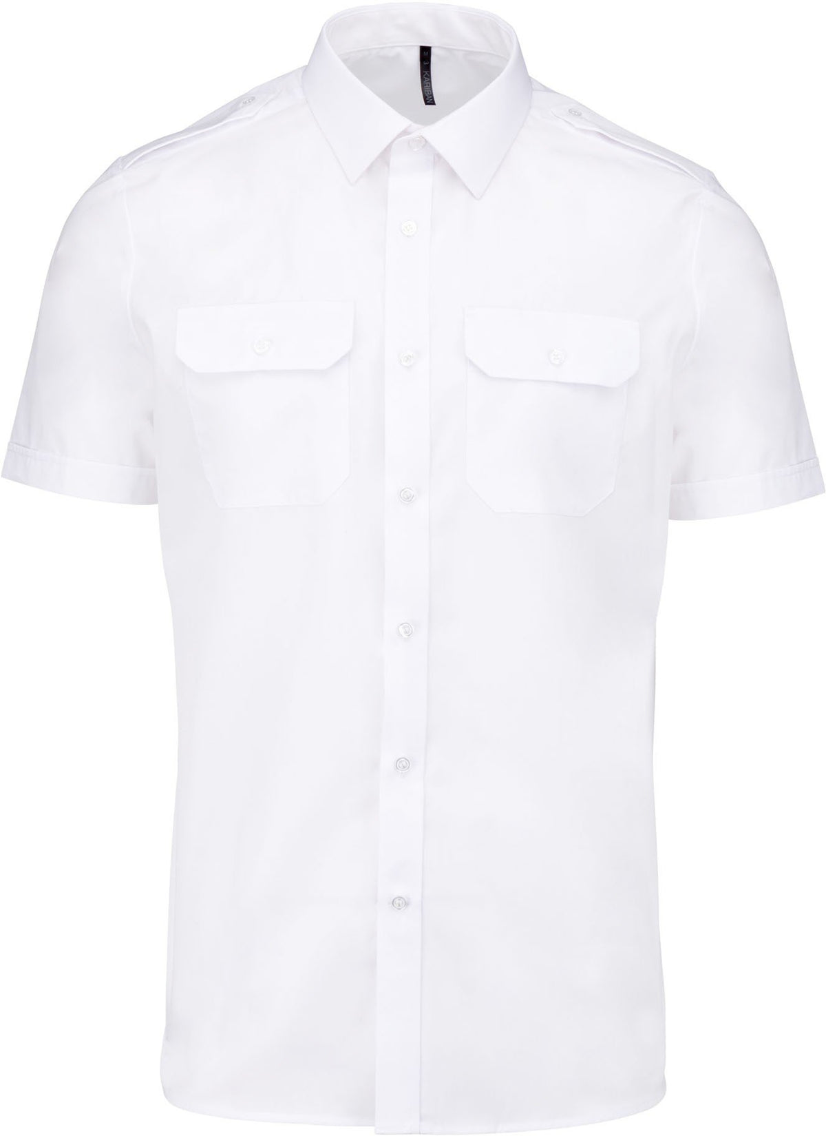 Men’s Short Sleeve Dress shirt with tabs KARIBAN - Marina Yacht Wear