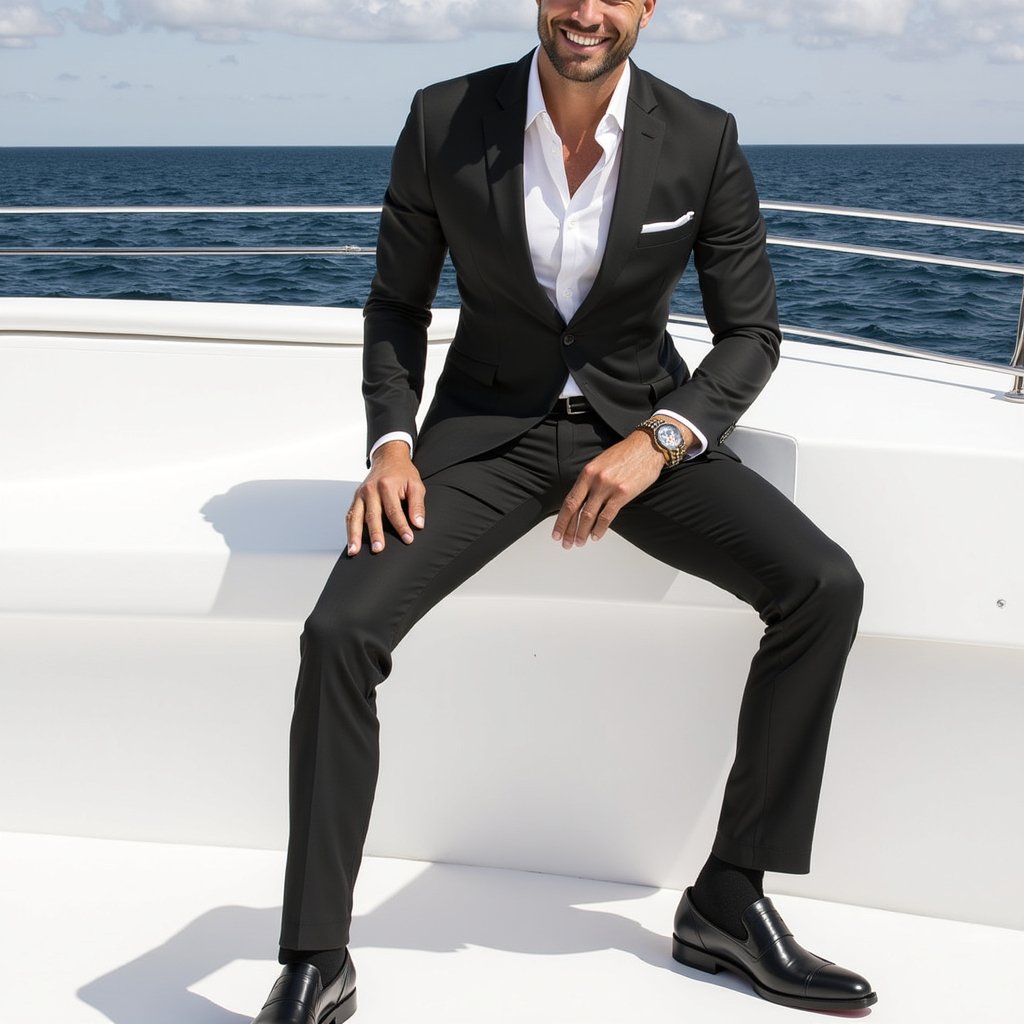 Mens Suit Pant Kariban Premium - Marina Yacht Wear