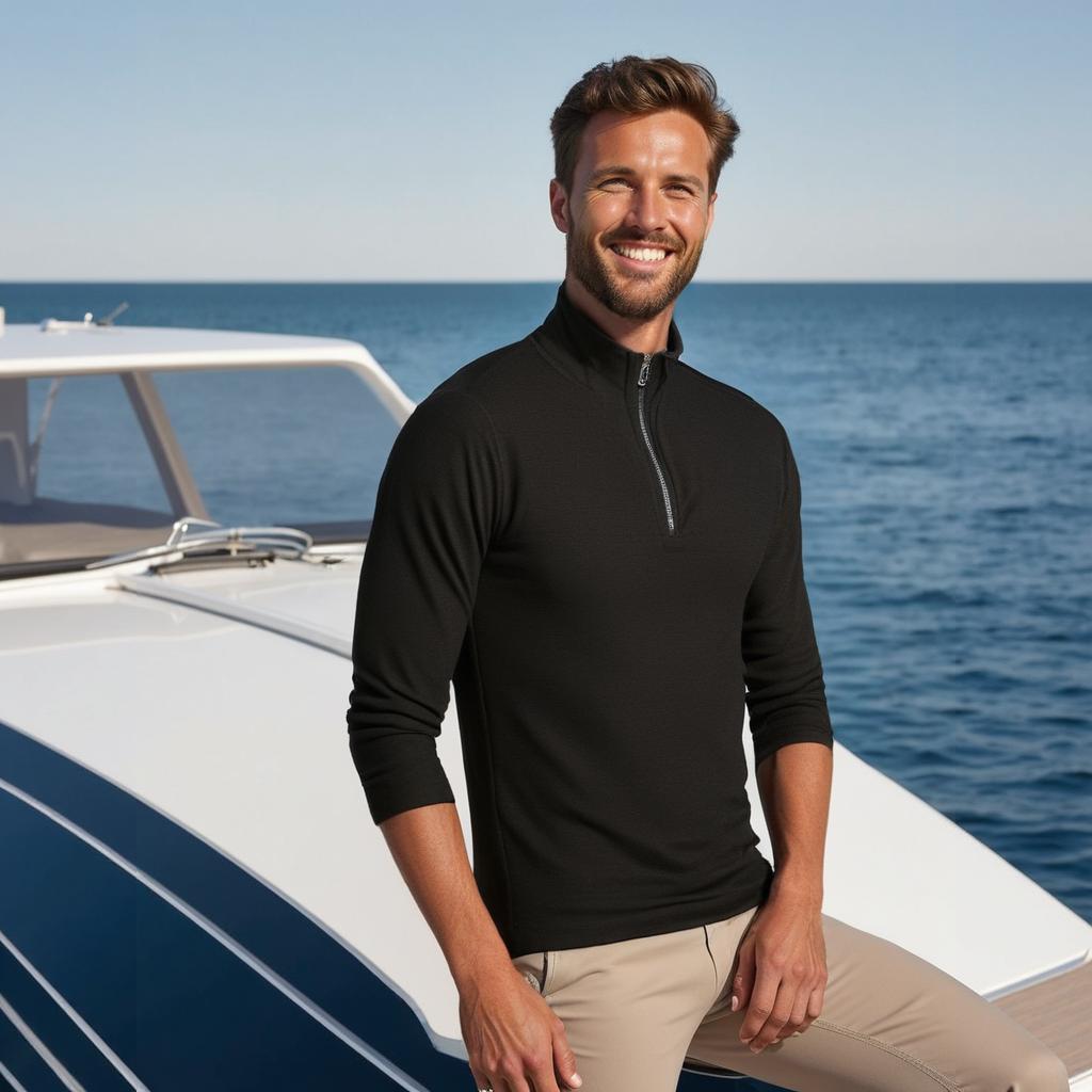 TRUCKER 300 KARIBAN Zip Neck Sweatshirt - Marina Yacht Wear