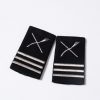 Silver first chef epaulettes