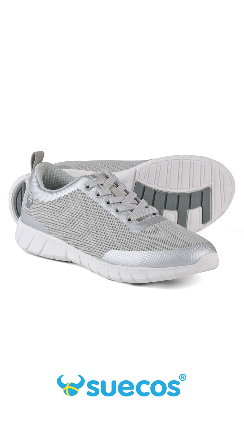 Non-slip Unisex Silver Sneakers